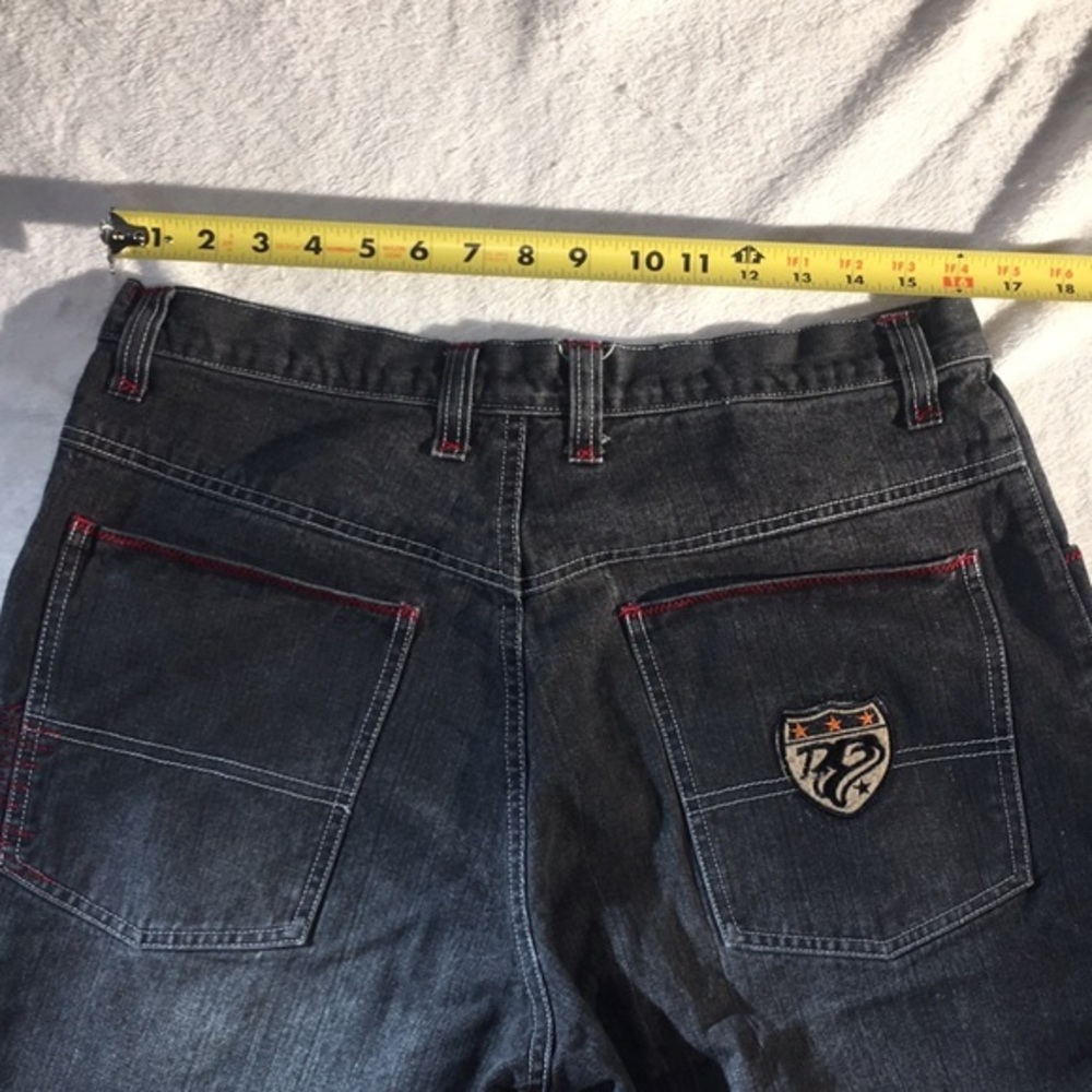 Raw Blue Patch Jean Shorts - Picture 4 of 5